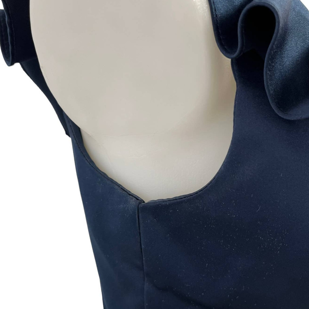 Light In The Box Navy Ruffle Cocktail Dress 10? - Picture 2 of 5